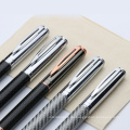 Luxus -Design kostenlos Tinte Carbonfaser -Roller -Kugelstift mit Logo gedruckt